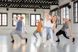 © JackF - Team of young dancers training street dance moves and having fun