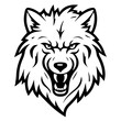 vector dangerous wolf, wolf logo