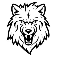 vector dangerous wolf, wolf logo