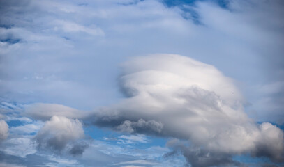 Wall Mural - Cloudscape has been developing in gorgeous form. The picture present a beautiful cumulus cloud.