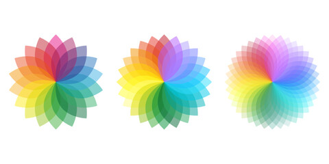 Poster - Color wheel with the transition to white in the middle. stock image.