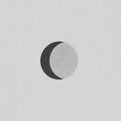 moon illustration for decorations and backgrounds. scandinavian art. minimalist art. black and white illustration.
