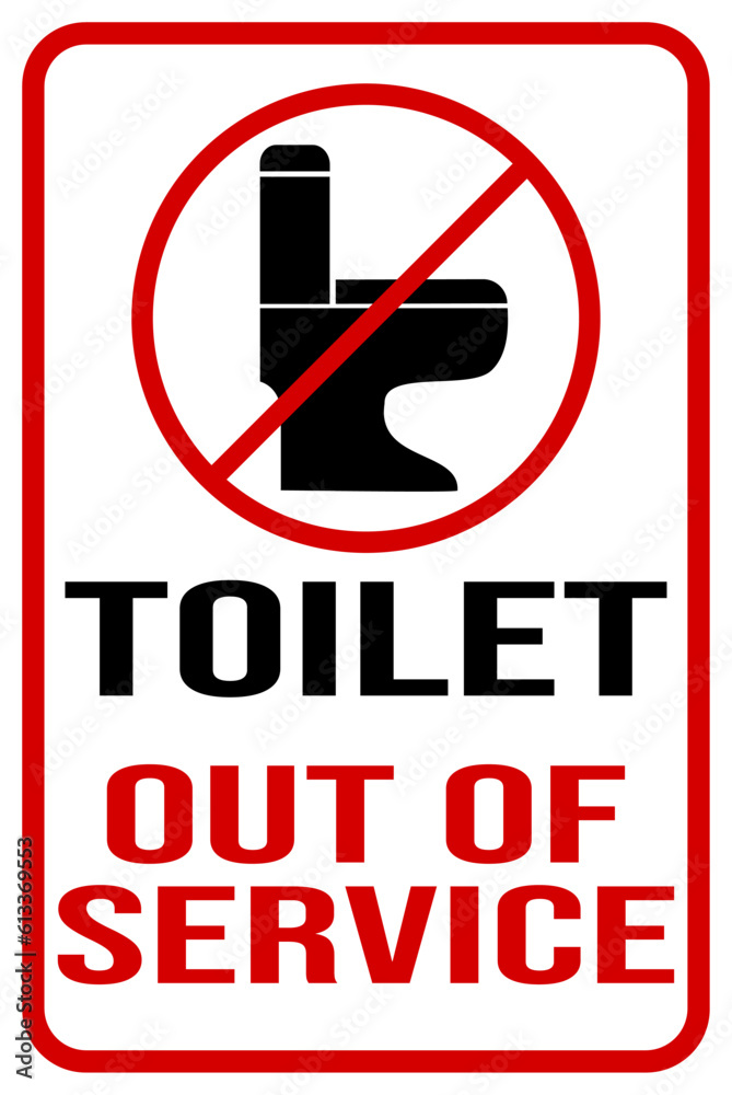 Vector de stock toilet out of service toilet sign adobe stock