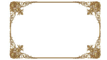 Frame With Golden Ornament, Luxury Classic Design For Decoration