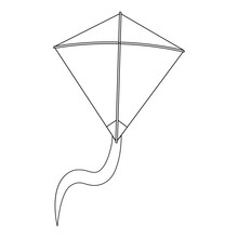 Kites Line Vector Illustration