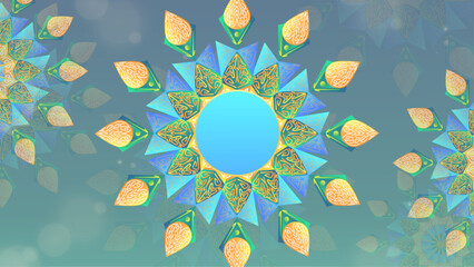 Background template design with mandala patterns