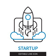 Poster - Startup editable line icon