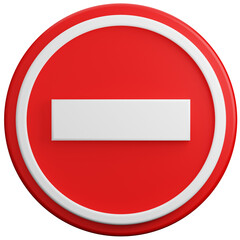 Wall Mural - no entry circle 3d sign