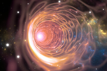 Wall Mural - time warp, traveling through space and time. multidimensional universe, wormhole concept