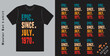 Epic Since July 1970-1980 vector design vintage letters retro colors. Cool T-shirt gift.