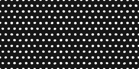 Leinwandbilder - White polka dots, vector repeating grid with white dots. Vector simple pattern, for print and interior. Simple pattern, alternating shapes.