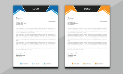Wall Mural - abstract corporate business style letterhead design vector template. clean and professional corporat