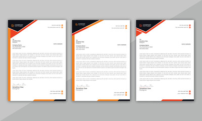 Wall Mural - modern creative & clean business style letterhead bundle. modern and minimalist company business let
