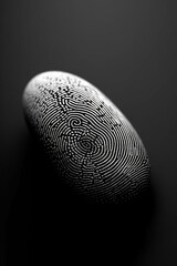 Poster - A fingerprint formed by a collection of words or phrases, representing personal values, aspirations, or memories.  Generative AI technology.