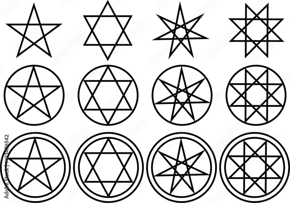 「七つ星の願い」八角形板絵テンペラ画 七つ星の願い」八角形板絵テンペラ画