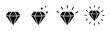 Diamond icon set,Set different shapes gemstones,Jewel and Gem Icons