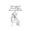 © tarwan - line art of international B strep awareness month good for international B strep awareness month celebrate. line art. illustration.