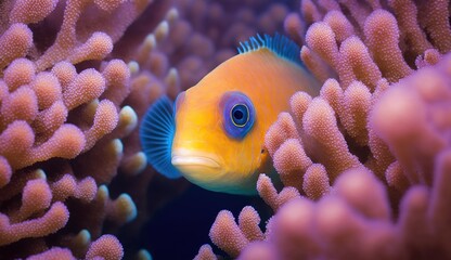 Sticker - Animals that live in coral caverns Generative AI