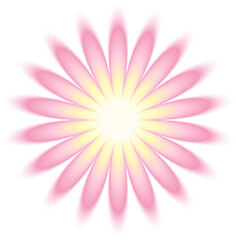 Wall Mural - abstract blur pink gradient flower shape in pastel color, y2k style element for social post, banner,