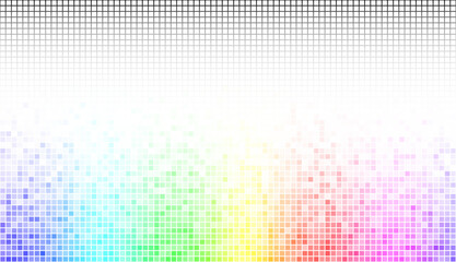 Leinwandbilder - Abstract spectrum colorful bottom mosaic with white copy space.
