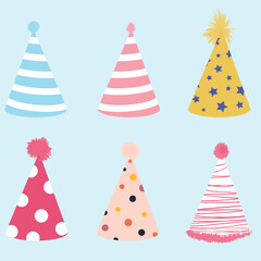 Wall Mural - Set of birthday hats