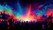 © AIGen - Dance to the Beat: A Party Rave Background for Your Discotheque Event or Celebration. Generative AI
