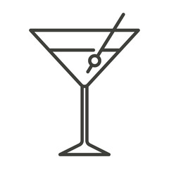 Cocktail Drink Glass icon. Martini Cocktail vector illustration.