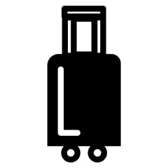 Poster - Suitcase Icon: A visual depiction of a suitcase, It represents travel, vacation, or the availability of travel-related services such as baggage handling or storage