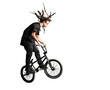 © Photocreo Bednarek - Man jumping and performing tricks on BMX bicycle. Isolated on transparent white background.
