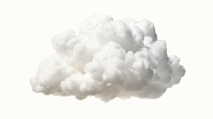 Fototapete - White clouds isolated on white background. Generative AI