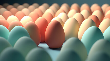 A colorful easter egg with the word easter on it. Generative Ai