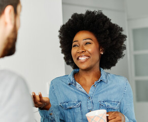 Canvas Print - woman portrait business businesswoman office young student happy lifestyle job girl laughing chatting cheerful smiling career couple girlfriend boyfriend dating