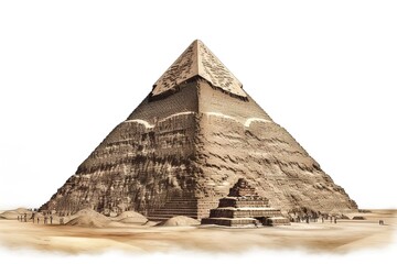 Poster -  pyramid isolated on white background. 