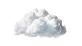 Fototapeta Tęcza - White clouds isolated on transparent background. Generative AI	
