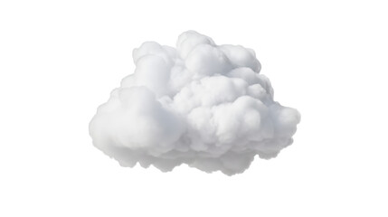 white clouds isolated on transparent background. generative ai