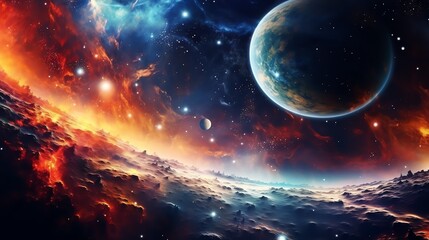 Wall Mural - colorful space galaxy cloud nebula. stary night cosmos. universe science astronomy. supernova backgr
