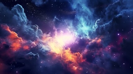 Wall Mural - colorful space galaxy cloud nebula. stary night cosmos. universe science astronomy. supernova backgr