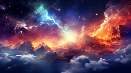 Wall Mural - colorful space galaxy cloud nebula. stary night cosmos. universe science astronomy. supernova backgr