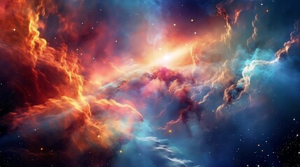 Wall Mural - colorful space galaxy cloud nebula. stary night cosmos. universe science astronomy. supernova backgr