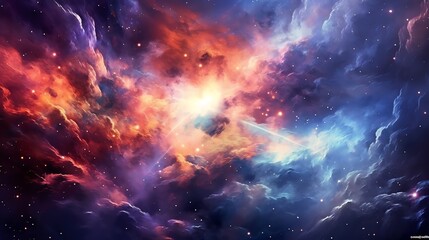 Wall Mural - colorful space galaxy cloud nebula. stary night cosmos. universe science astronomy. supernova backgr