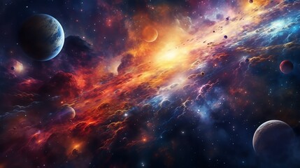 Wall Mural - colorful space galaxy cloud nebula. stary night cosmos. universe science astronomy. supernova backgr