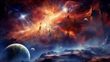 Wall Mural - colorful space galaxy cloud nebula. stary night cosmos. universe science astronomy. supernova backgr
