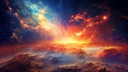 Wall Mural - colorful space galaxy cloud nebula. stary night cosmos. universe science astronomy. supernova backgr