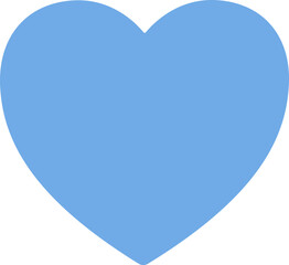 Poster - Blue Heart emoji vector icon. A classic Blue love heart emoji, used for expressions of love and romance.