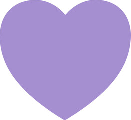 Poster - Purple Heart emoji vector icon. A classic Purple love heart emoji, used for expressions of love and romance.