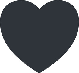 Poster - Black Heart emoji vector icon. A classic Black love heart emoji, used for expressions of love and romance.