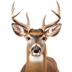 Wall Mural - a Whitetail deer Buck, portrait, elusive animal, Wildlife-themed, photorealistic illustrations in a PNG, cutout, and isolated. Generative AI