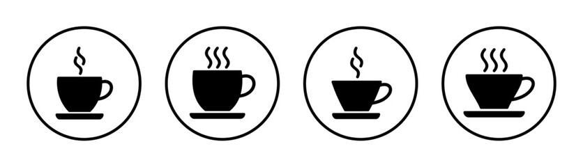 coffee cup icon set illustration. cup a coffee sign and symbol