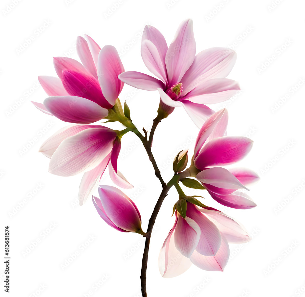 pink magnolia flower isolated, Generative AI Stock Photo | Adobe Stock