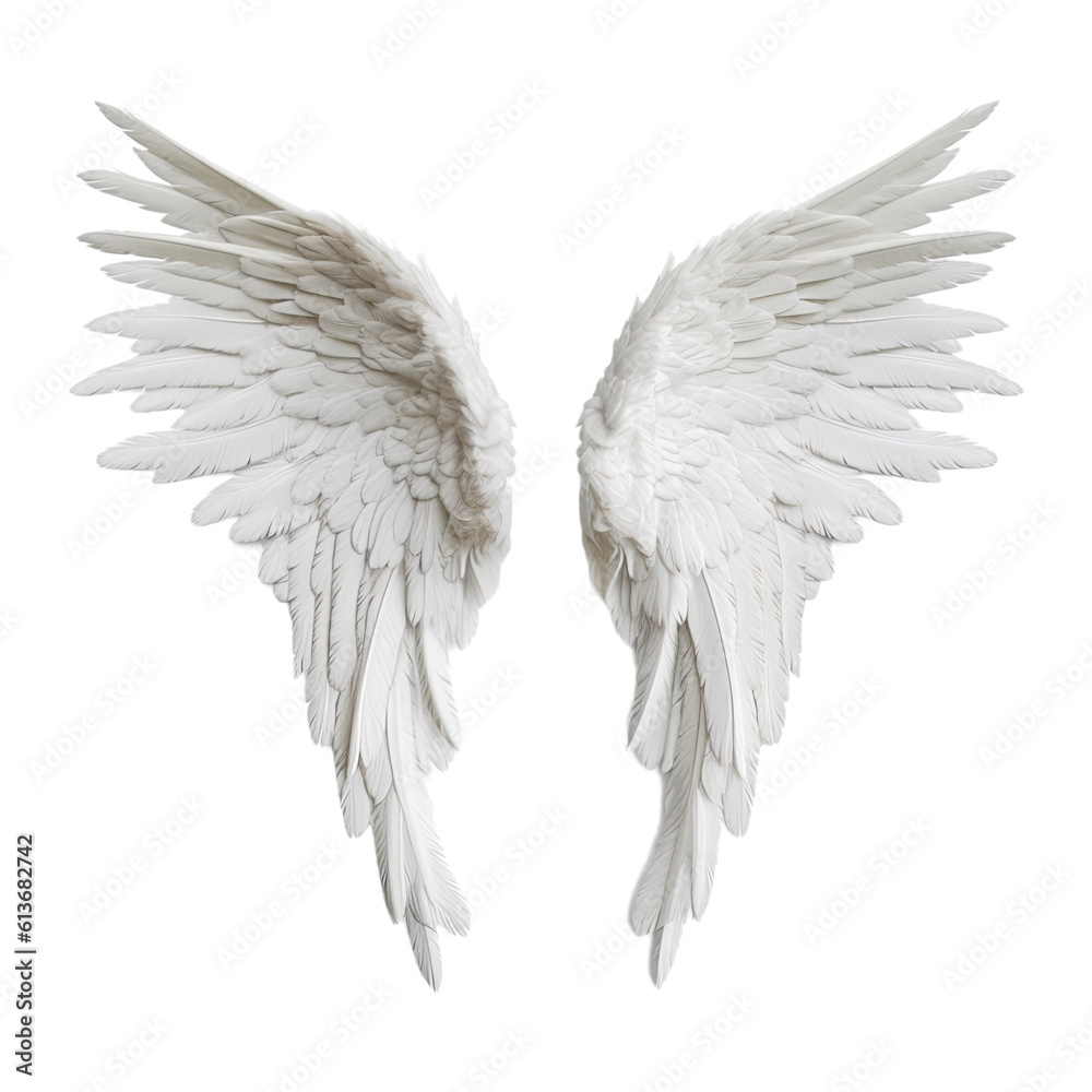 angel wings isolated on a transparent background, generative ai Stock ...